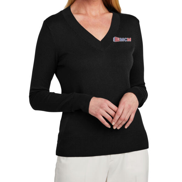 Brooks Brothers® Women’s Cotton Stretch V-Neck Sweater Thumbnail
