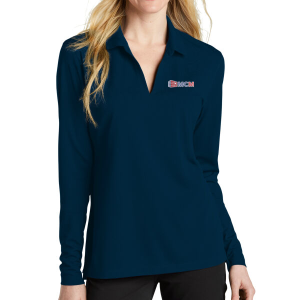 Nike Women's Dri-FIT Micro Pique 2.0 Long Sleeve Polo Thumbnail
