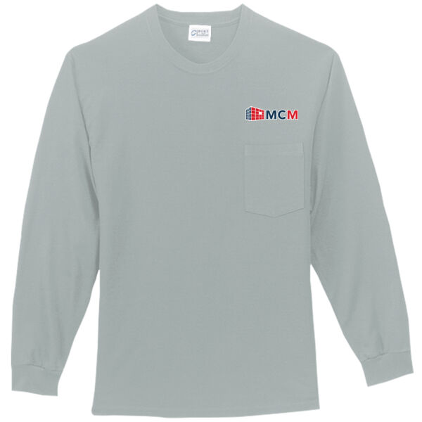 Port & Company® Tall Long Sleeve Essential Pocket Tee Thumbnail