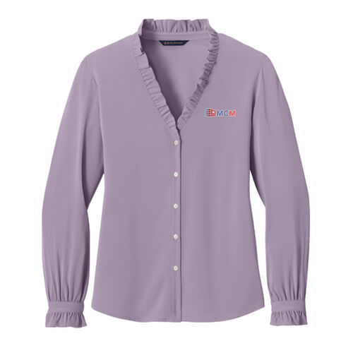 Brooks Brothers® Women’s Long Sleeve Ruffle Collar Blouse Thumbnail