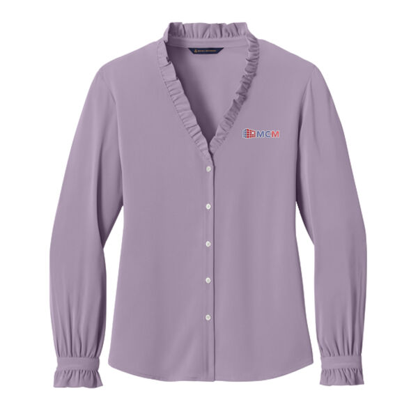 Brooks Brothers® Women’s Long Sleeve Ruffle Collar Blouse Thumbnail